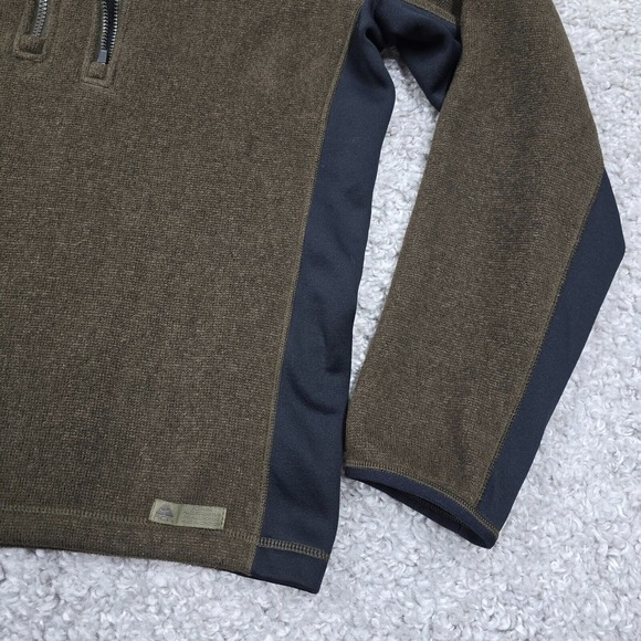 Vintage Nike ACG Sweater Mens Medium Brown Therma Fit 1/4 Zip Long Sleeve Hiking - Picture 2 of 11